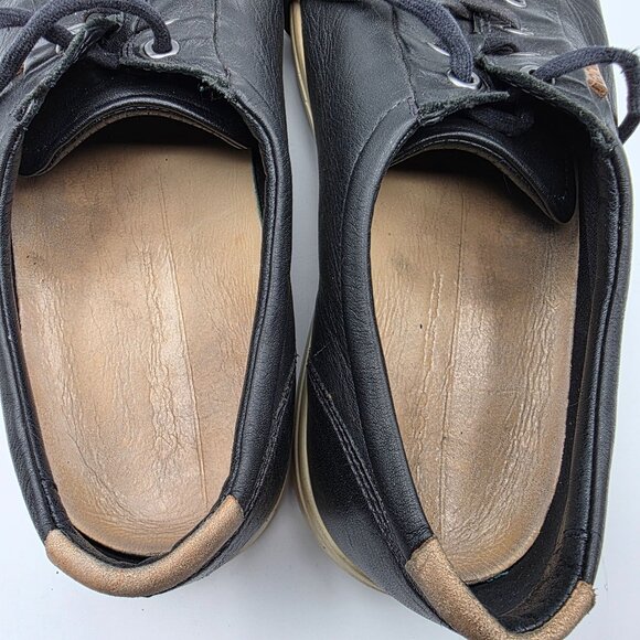 ECCO Soft 7 Mens Size 13 Black Leather Lace Up Shoes Walking Comfort Work Wear - Picture 6 of 13